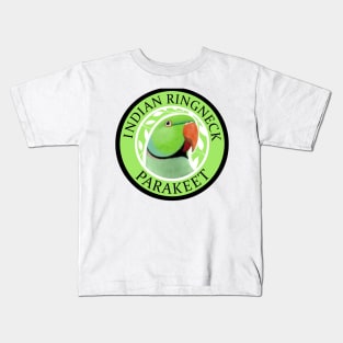 Indian Ring-Neck Parrot (Green) Kids T-Shirt